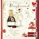image 2 of Valentine’s Day Card Boyfriend Champagne Bottle With Flutes