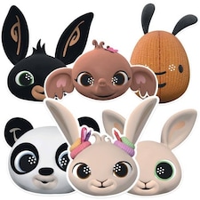 Bing Cardboard Face Masks - Pack of 6
