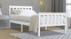 image 2 of 3ft Single White painted wood wooden bed frame, pine wood painted in white bedstead | White | Single