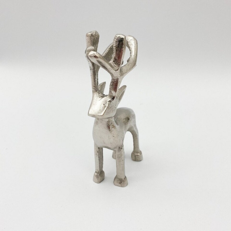 image 1 of Nickel Plated Reindeer - L3 x W6 x H10 cm