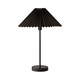 image 1 of ValueLights Akira Black Pleat Shade Table Lamp & Bulb | Black