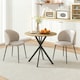 image 10 of HOMCOM 80cm Round Dining Table, Industrial Kitchen Table with Steel Legs Brown | Black
