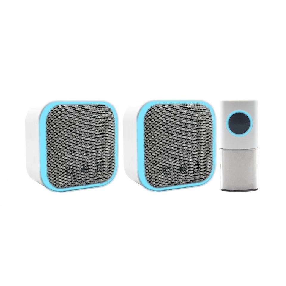 image 1 of Uni-com Portable And Plug-in Door Chime Set (UK Plug) | Multi | Multi Colour | White | 1