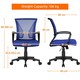 image 3 of Yaheetech Ergonomic Mesh Office Chair Mid-Back 360° Rolling Casters | Blue