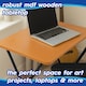 image 4 of Harbour Housewares Wooden Folding Desk & Chair Set - Natural/Black | Brown | Natural/Black