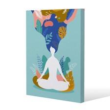 mindfulness, meditation and yoga (Canvas Print) 61 x 91 x 4cm