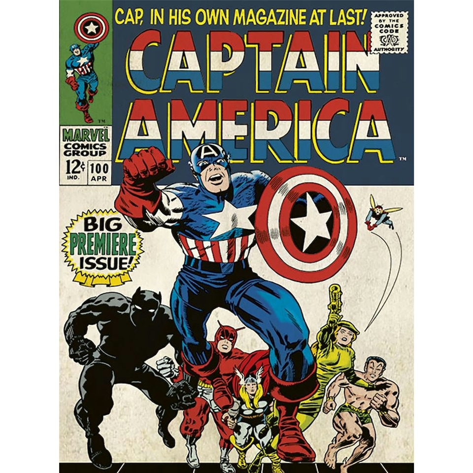 Captain America (Premier) 60x80x4cm Stretched Canvas Print