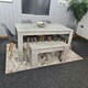 image 2 of Dining Table Set with 4 Chairs Dining Room and Kitchen table set of 4, and Bench Grey