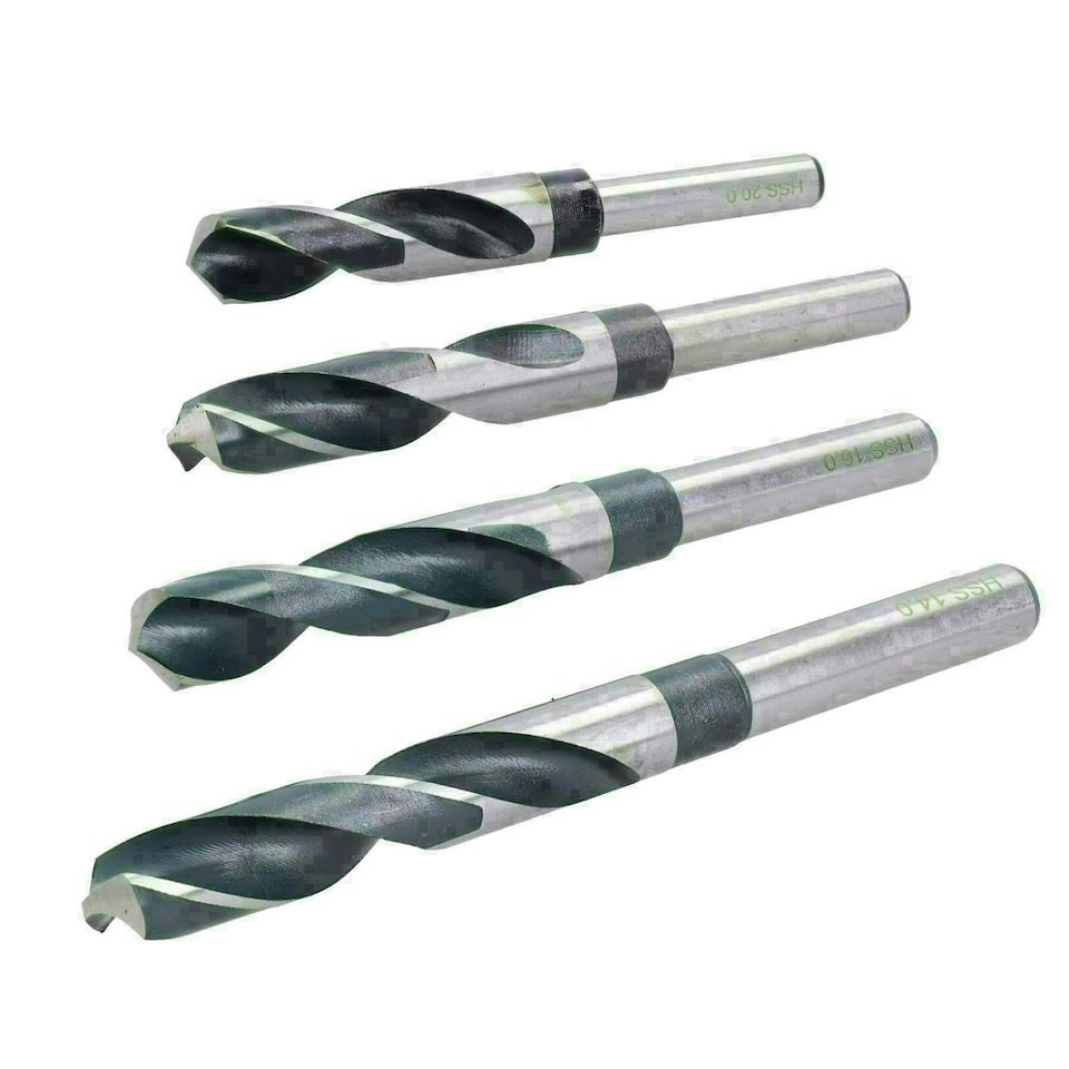 image 1 of HSS Twist Drill Bits Blacksmith Drills With 13mm 1/2" Shank 14mm - 20mm 4pc