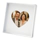 image 2 of 25th Anniversary 4x4 Nickel Heart Frame with Silver Foil | Silver | One Size
