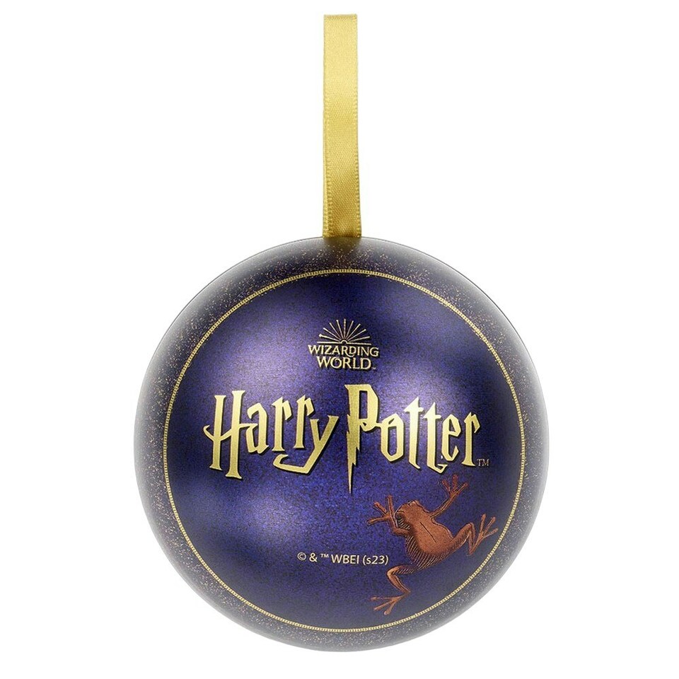 image 1 of Harry Potter Chocolate Frog Bauble - Blue/Gold - One Size
