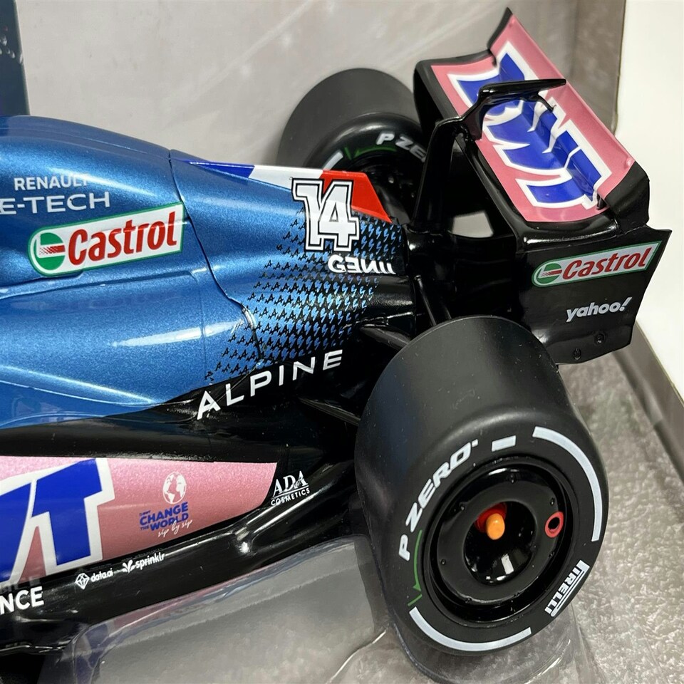 image 1 of Fernando Alonso #14 Alpine A522 Monaco GP 2022 1:18 Scale Solido 1808803