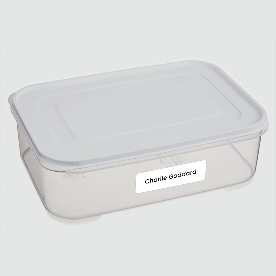 image 1 of Dotty About Paper 64 x Personalised School Name Labels White with Black Text