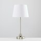 image 1 of ValueLights Silver Table Lamp White Shade White