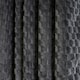 image 2 of OHS Waffle Fleece Soft Thermal Insulated Panel Pair Eyelet Curtains, 90x90" | Grey | Charcoal