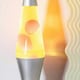 image 1 of ValueLights Razzo Lava lamp Clear Silver Illuminated Decoration and Integrated LED 1W Red Bulb
