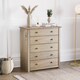 image 1 of Vida Designs Panama 5 Drawer Chest of Drawers Bedroom Storage, Solid Pine Wood