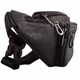 image 3 of Lorenz Two Tone PU Leather Money Coin Adjustable Waist Bum Bag | Black | Black