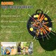 image 8 of 23 Inch Large Round Steel Fire Pit Garden Camping Burner & BBQ Grill