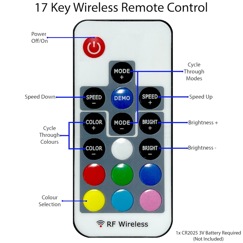 image 1 of Vida Designs Azura 1 Door LED Large Sideboard Buffet Cabinet Storage, White | White | 1