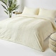 image 3 of Homescapes Off White Chevron Cotton Tufted Duvet Cover Set -