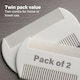 image 4 of White Nit Comb 2 Pack Double Sided Lice Removal Fine Standard Teeth Wet Dry Hair