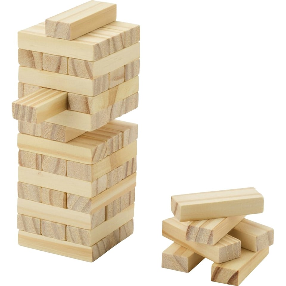 image 1 of Floso Wooden Topple Tower - Natural - One Size