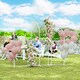 image 2 of Outsunny Wedding Arch Frame Set, 2.2, 2, 1.8 m Arch Backdrop Stand White | White | White | Large: 120x40x220 cm; Medium: 100x40x200 cm; Small: 80x40x180 cm