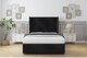 image 1 of Sloomy Camden Black Naples Divan Bed With Mattress 2 Drawers Footend With 54" Wingback Headboard & 12" Matching Footboard 4'6 Double | Black | Black | Double | 1