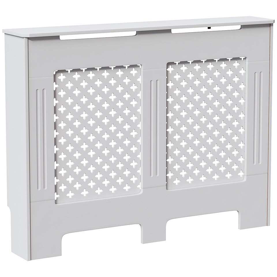 image 1 of Vida Designs Oxford Radiator Cover Painted MDF Cabinet, White, 111cm
