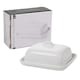 image 5 of White Rectangle Mini Ceramic Butter Dishes with Lid | White | 1