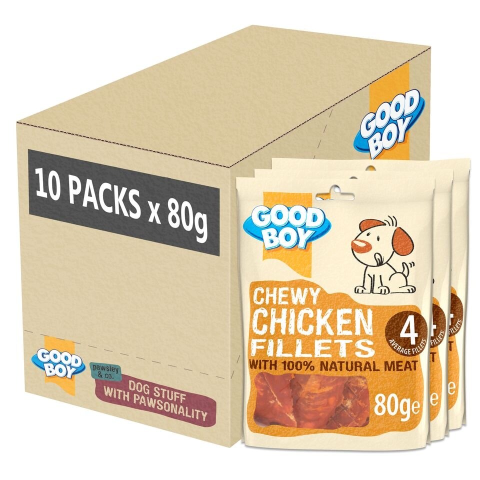 Good Boy Pawlsey and Co Chewy Chicken Fillets 80g (Pack of 10)