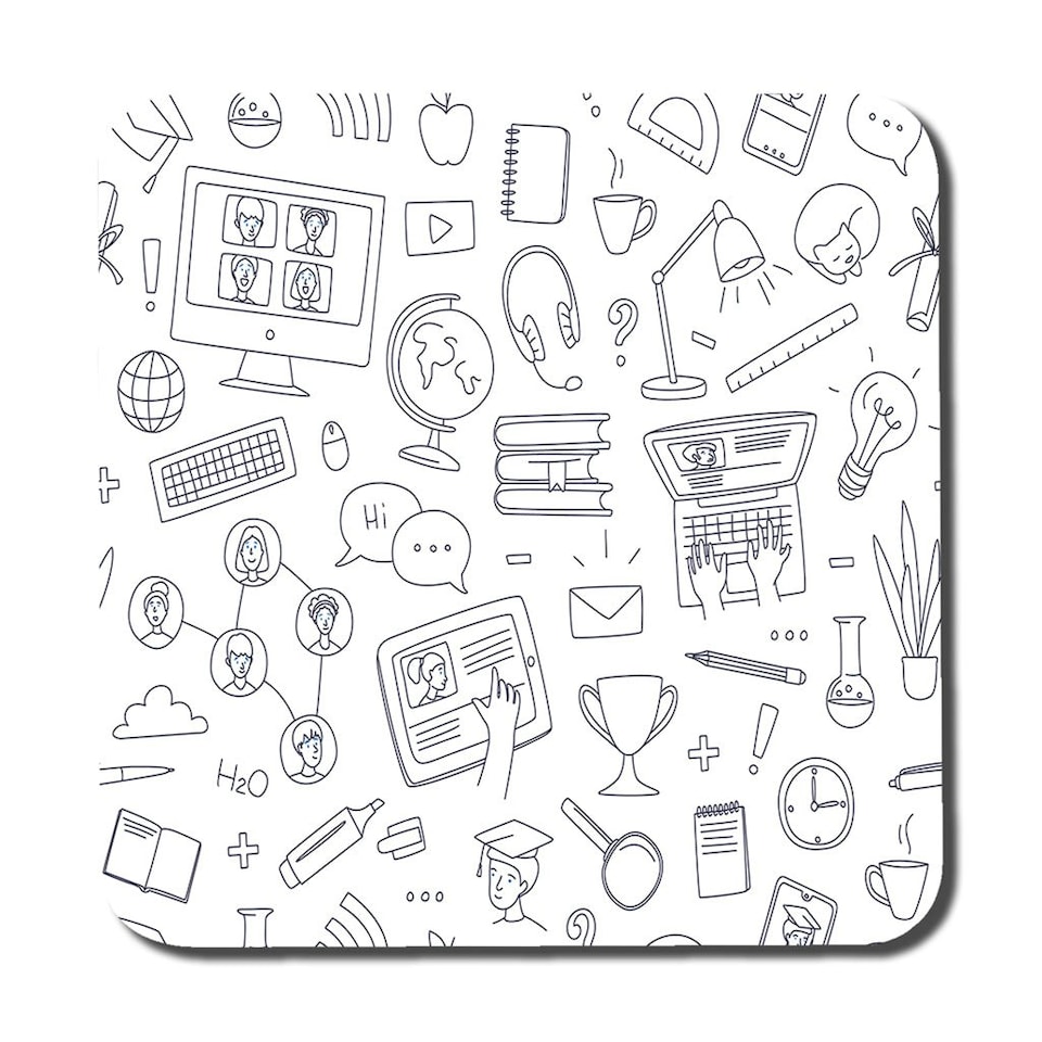 image 1 of Learning online (Placemat & Coaster Set)