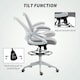 image 5 of Vinsetto Office Stool, 360 Degree Swivel Height Adjustable Chair, Light Grey 
