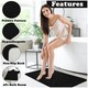image 2 of VELVETIO 2Pc Pebble Bath Mat Set Memory Foam Bathroom Toilet Rugs Black