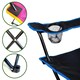 image 4 of just be... Camping Chair Black with Blue trim
