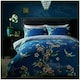 image 1 of Akari Floral Printed Duvet Cover Set Reversible Polycotton Beddings Blue | King