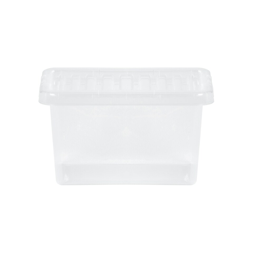 image 1 of Wham Crystal 5 x 7L Stackable Plastic Storage Boxes with Lids Clear Clear