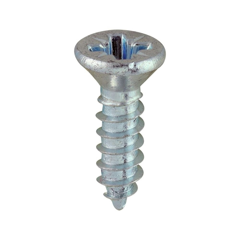 image 1 of Timco - Metal Tapping Screws - PZ - Countersunk - Self-Tapping - Zinc (Size 8 x 1/2 - 200 Pieces)