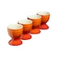 image 5 of Cooks Professional 4 Piece Egg Cup Set | Made From Durable Stoneware | Orange