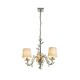 image 5 of Rosie 3 Light Chrome & Clear Glass Trim Shaded Chandelier