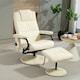 image 2 of HOMCOM Massage Recliner Chair Cushioned Ottoman 10 Point Vibration Cream | Cream | White | One Size