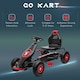image 8 of HOMCOM Children Pedal Go Kart, Raving Go Kart with Adjustable Seat, Inflatable Tyres, Shock Aborb, Handbrake, for Ages 5-12 Years - Red