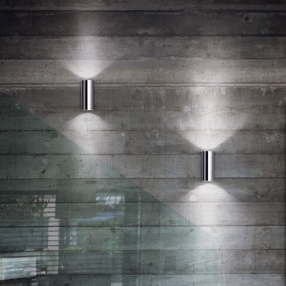 image 1 of Hot  2 Light Up & Down Wall Light Chrome, GU10
