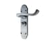 image 2 of Golden Grace Epsom Design Victorian Style Bathroom Door Handles in Satin Brushed Chrome, Internal Pack with Hinges & Latches, Privacy Set - 168mm x 40mm | Grey | 1 Set