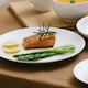 image 4 of Glim Glam Dinner Plates Set 10.5” Porcelain White 6pc Set Coupe White