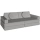 image 1 of Kids Sofa Lilly - 8-piece, flexible arrangement play sofa, thick padding, removable covers | Grey | grey | Two Seater | 1