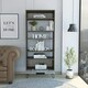 image 4 of Core Products Nevada, Display Bookcase With Door H171.2cm x W72.3cm x D38cm Brown