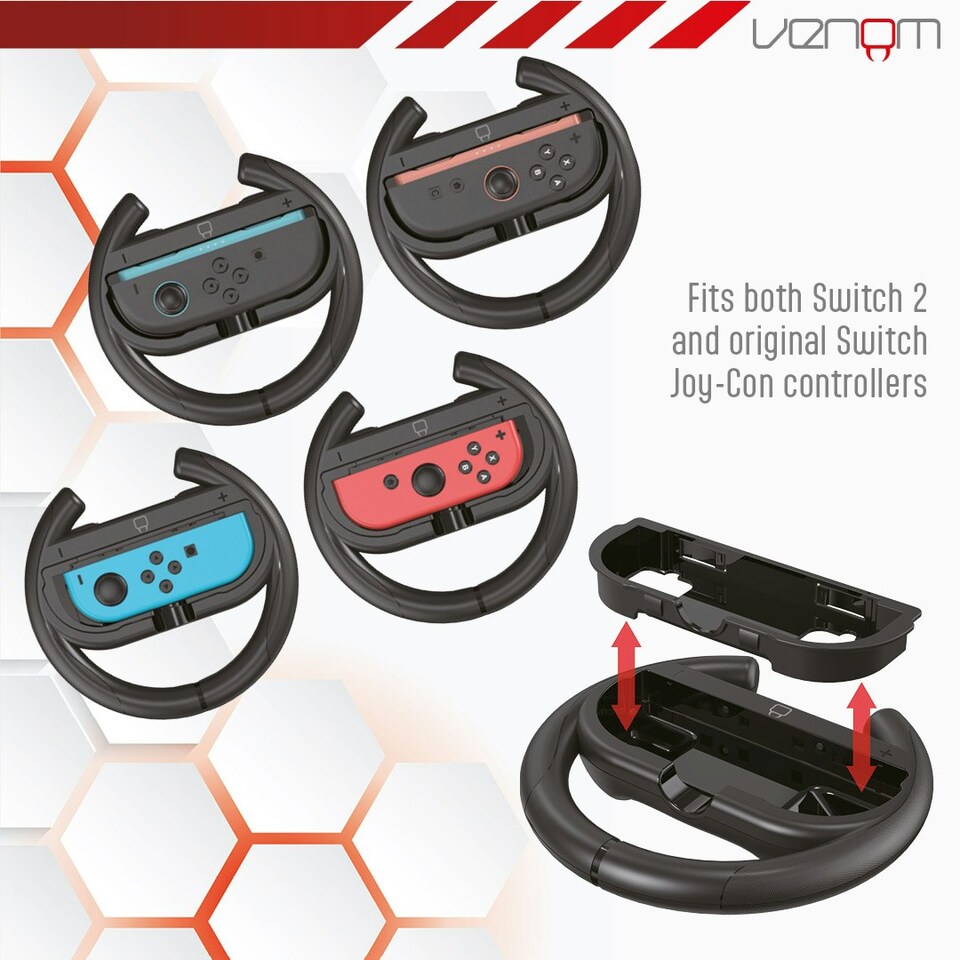 image 1 of Venom Nintendo Switch 2 Steering Wheel Twin Pack