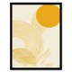 image 1 of Modern Zen Abstract Yellow Boho Calm Design Black Framed Wall Art Print A4